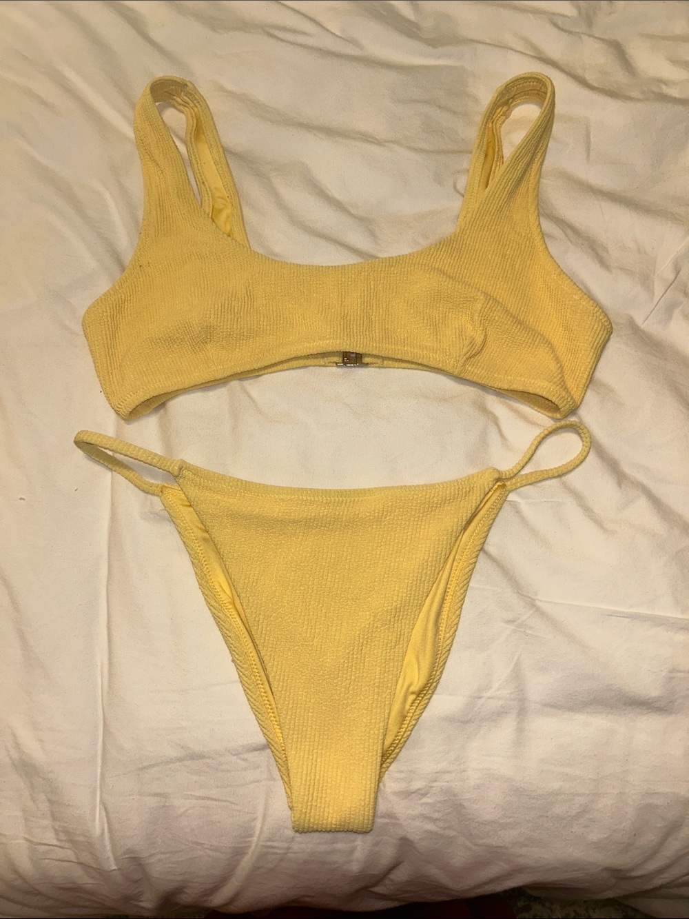 Rhythm. Yellow textured Bikini Set